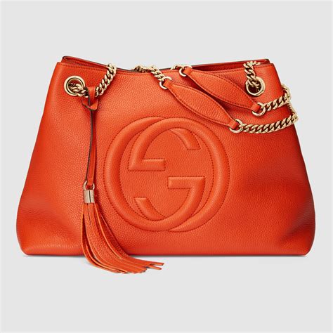 gucci orange lether bag|gucci leather handbags.